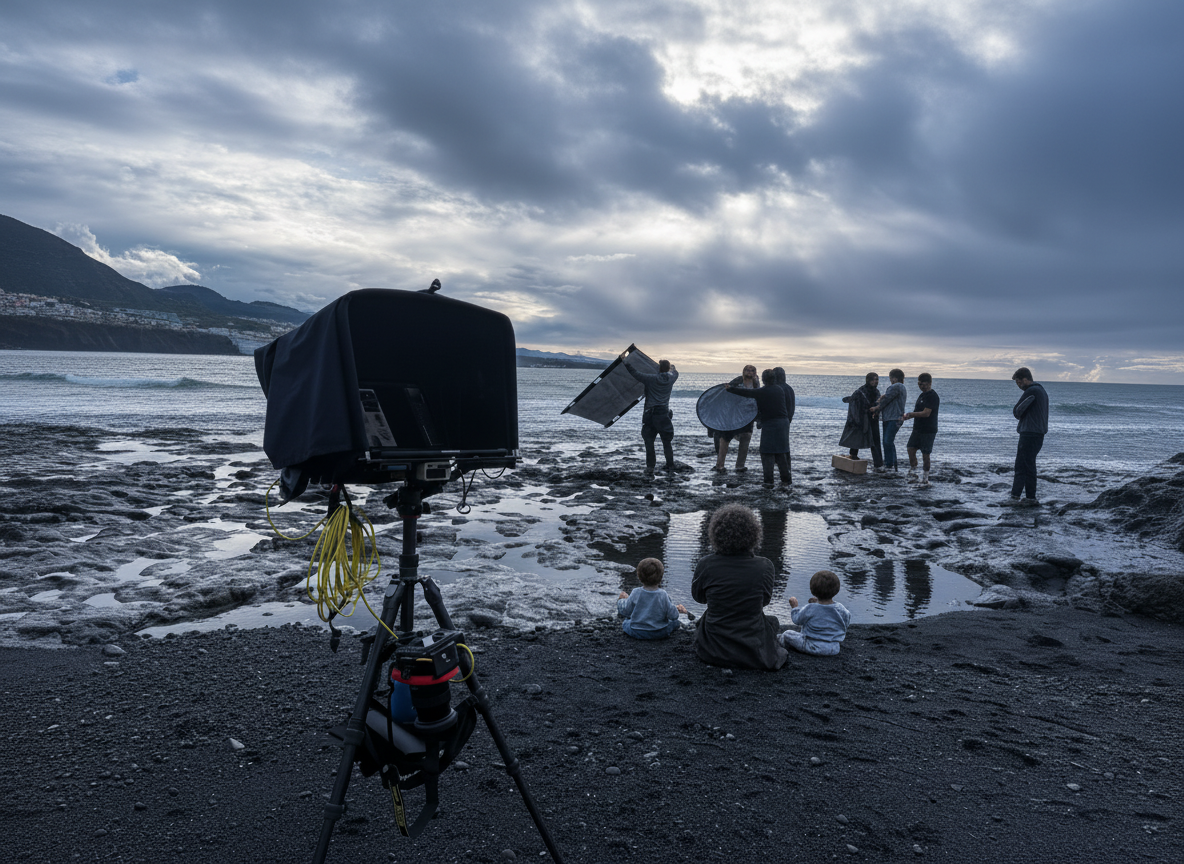 Beach production — tethered capture