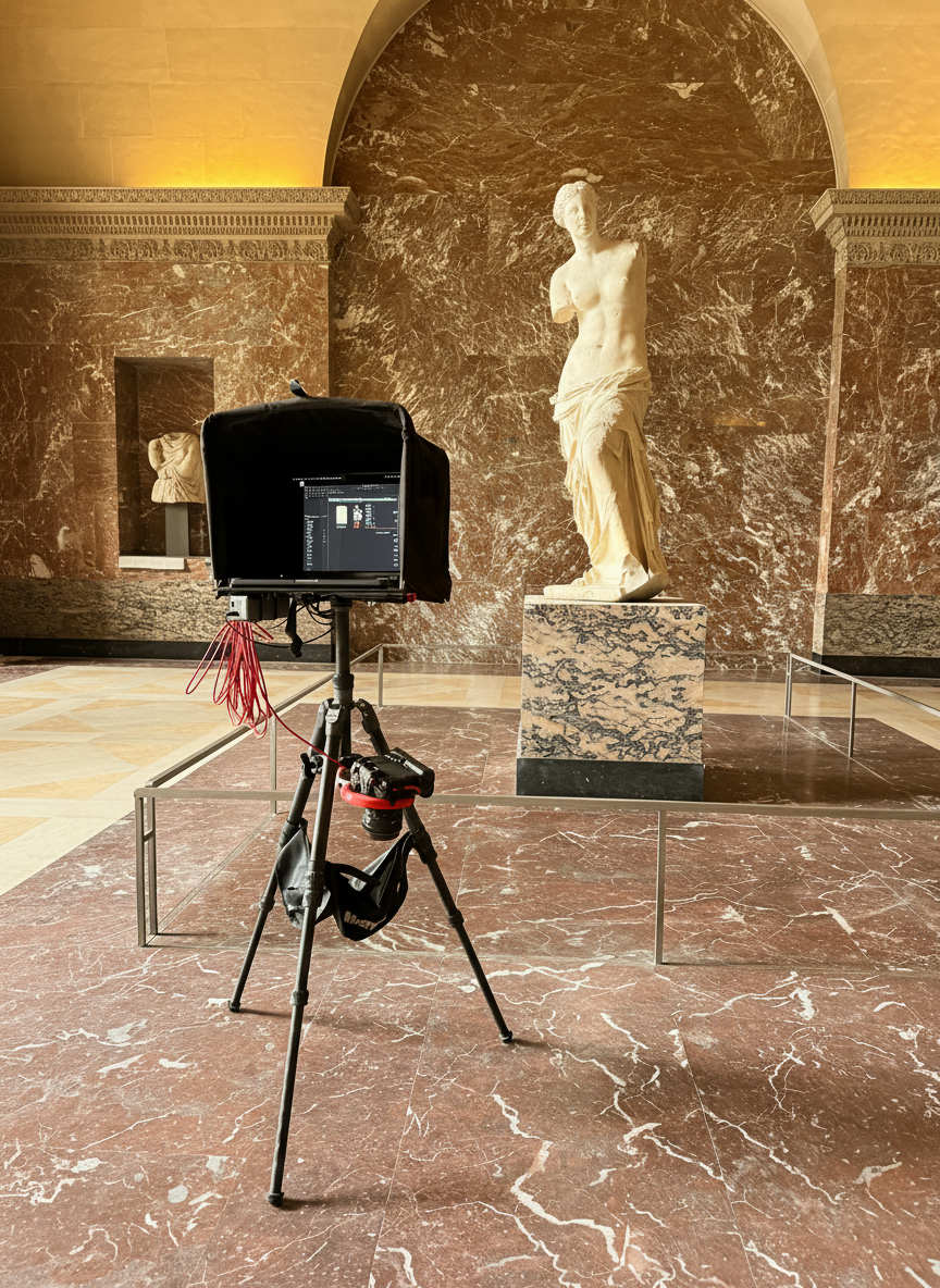 Digital capture station at the Louvre