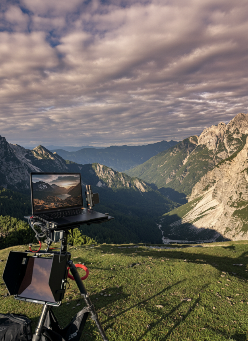 MacBook Pro capture at mountain peak