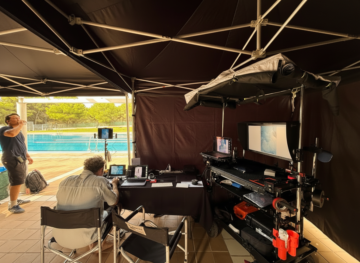 Coyote digital station on pool tent set